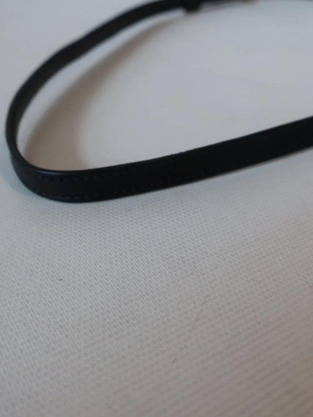 Womens Elie Saab Black Gold Buckle Leather Thin Skinny Waist Belt EU/38 US/S
